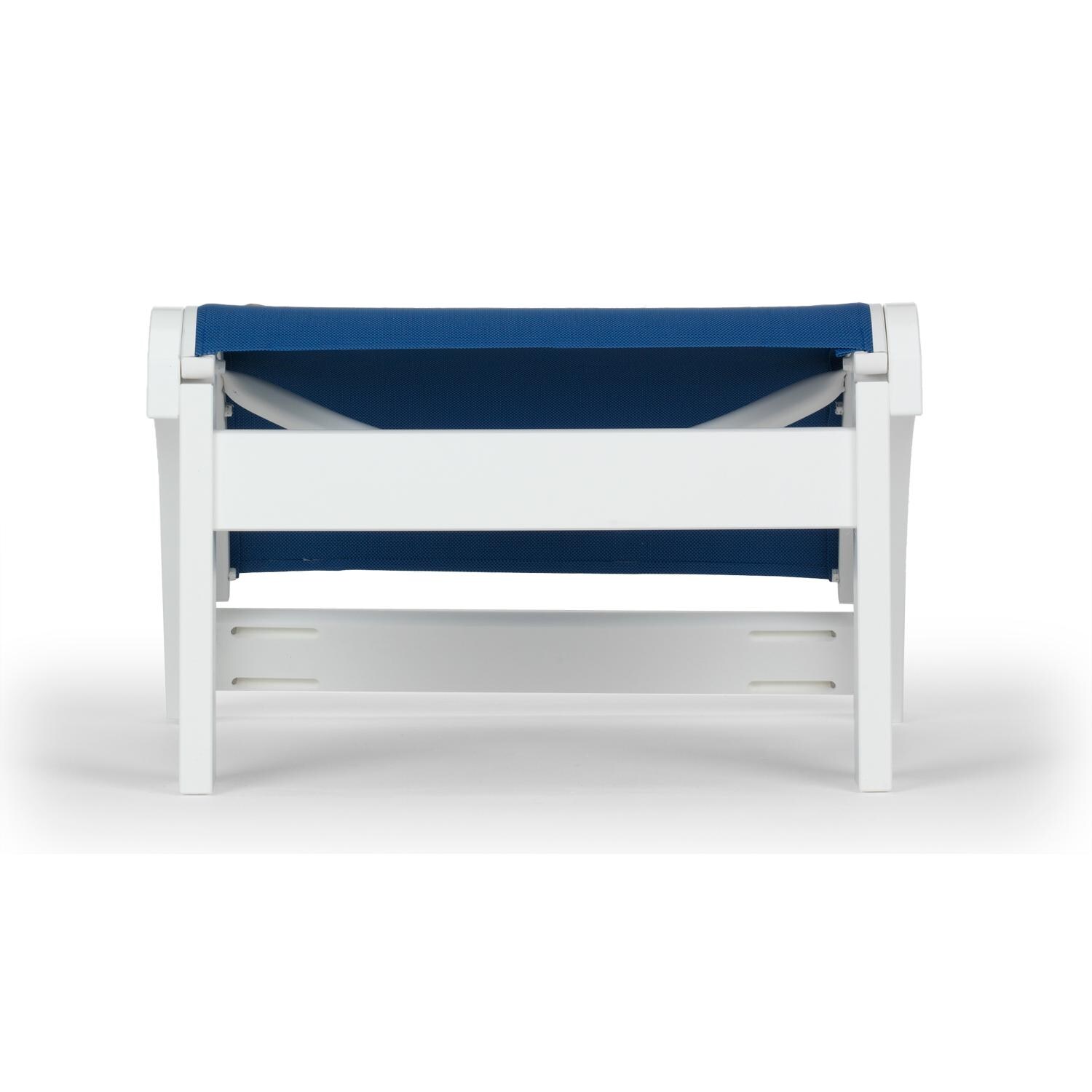 Adirondack MGP Patio Ottoman With Sling Seating By Telescope Casual - Back View (Shown in Cobalt) thumbnail