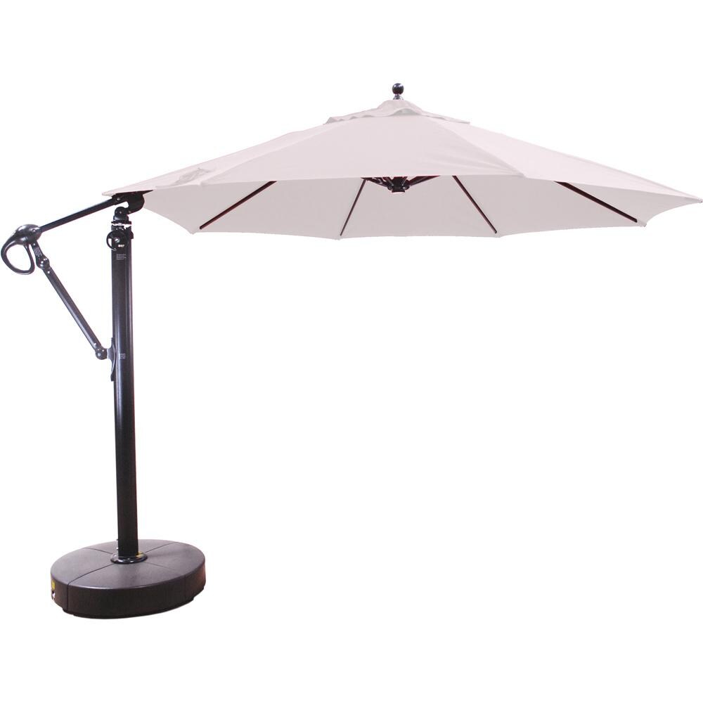 Galtech 11 Ft. Octagonal Aluminum Patio Umbrella W/ Manual Lift & Easy Tilt Wheel - Antique Bronze Frame W/ Canvas Sunbrella Fabric thumbnail