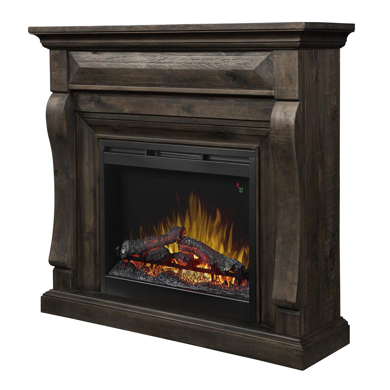Dimplex Samuel 47-Inch Electric Fireplace Mantle - Inner-Glow Logs - Weathered Grey - GDS26L5-1818WG thumbnail