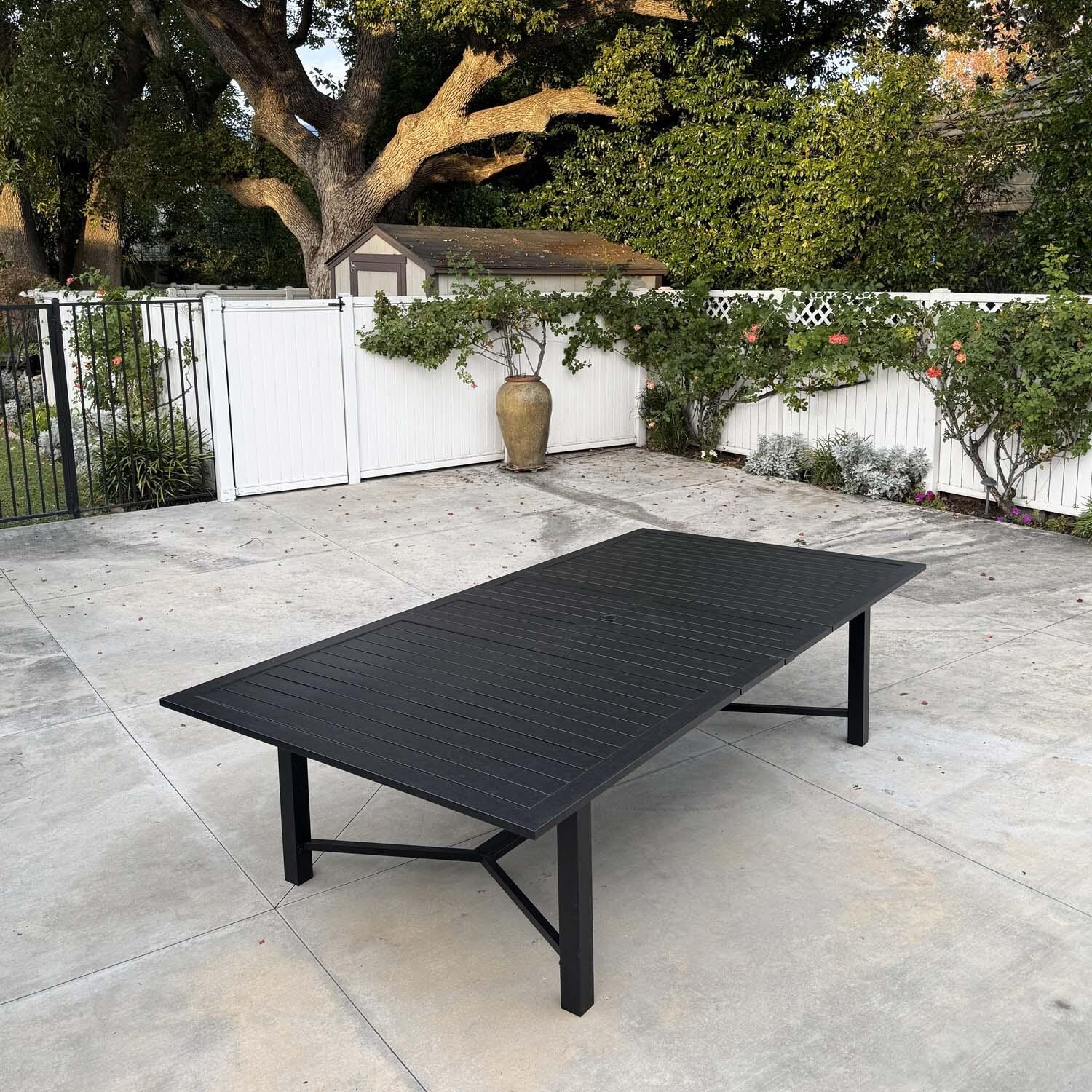 Atlantis 118-in Antique Bronze Aluminum Dining Table by Darlee - Lifestyle thumbnail