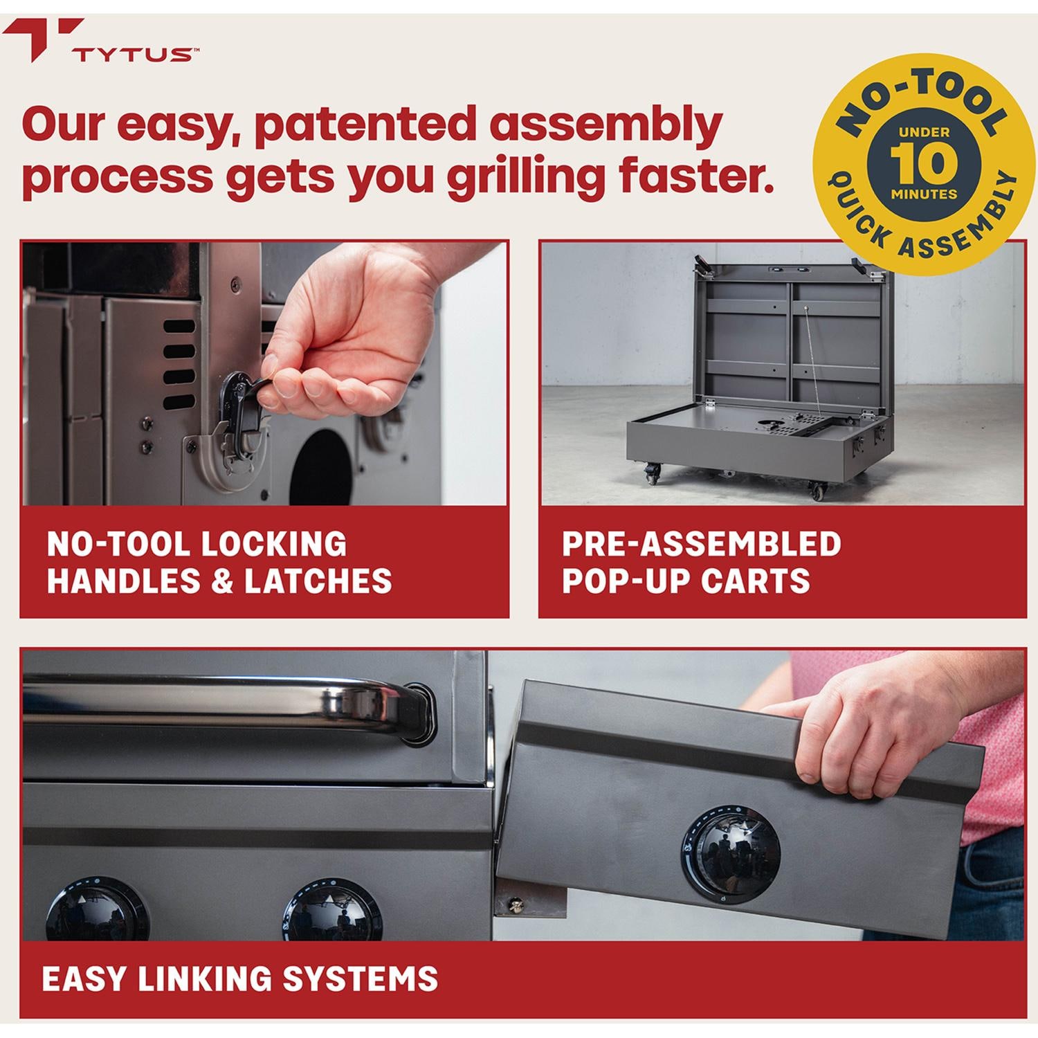 TYTUS TDT-BUN-013 Modular Duo w/ 4-Burner Gas Grill & 2-Burner Gas Griddle - Assembly - Detail thumbnail