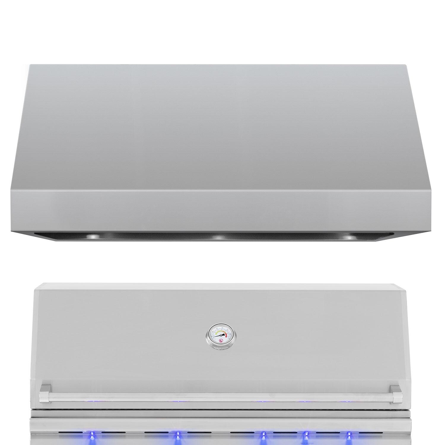 Summerset VH42-2-WDF 10-in Wye Duct Fitting for 42-in Vent Hood - w/ Grill - White Background thumbnail