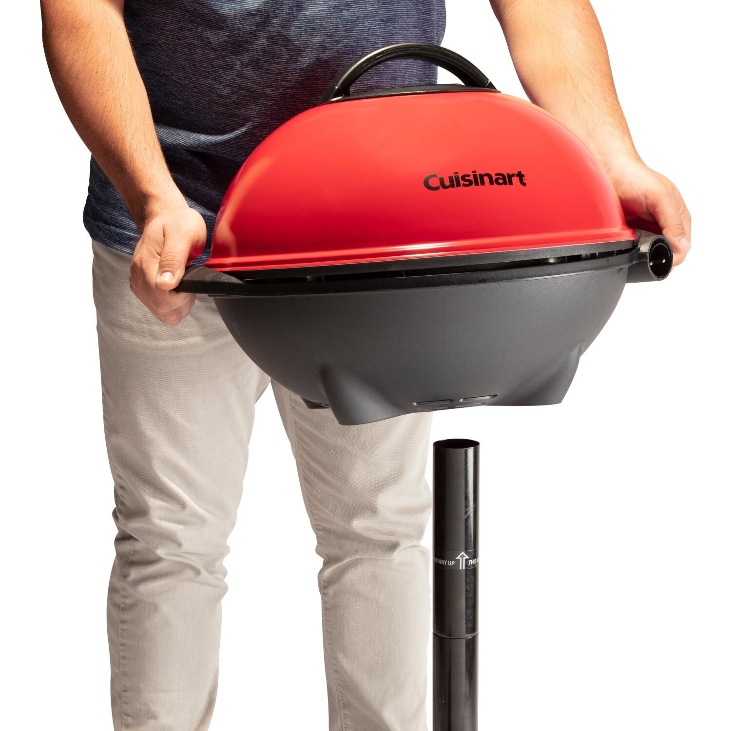 Cuisinart CEG-115 21-Inch 2-in-1 Outdoor Electric Grill - Mounting on Pole thumbnail