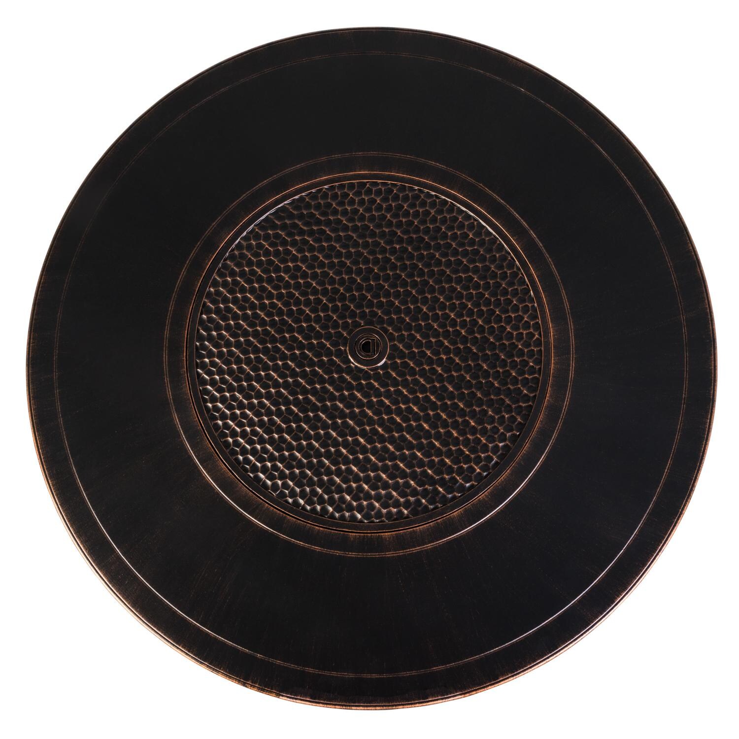 Ultimate Patio SC62353 La Flora 44-Inch Round Hammered Aluminum Propane Fire Pit Table - Top View thumbnail