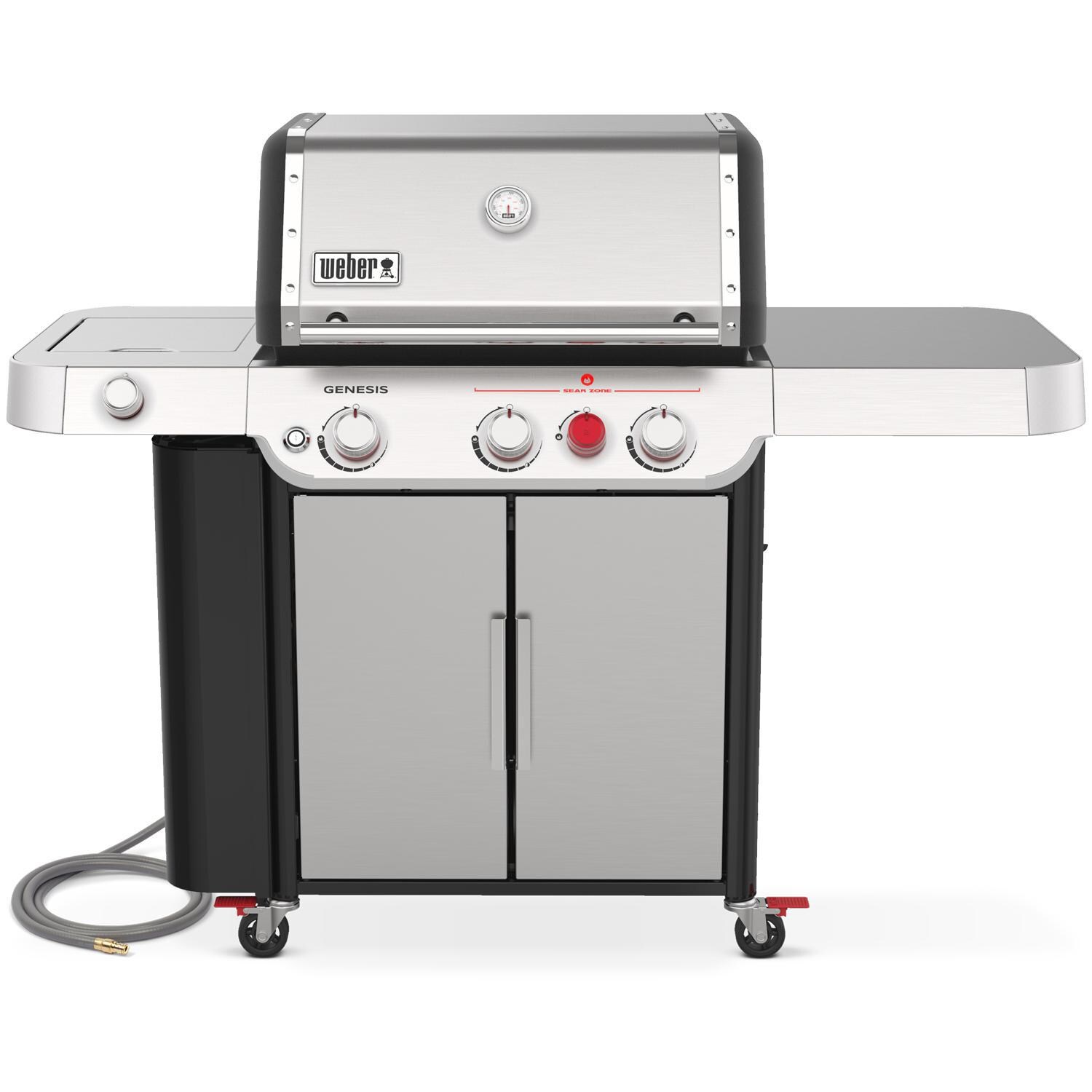 Weber GENESIS S-335 Natural Gas Grill with Sear Burner & Side Burner - Stainless Steel - 37400001