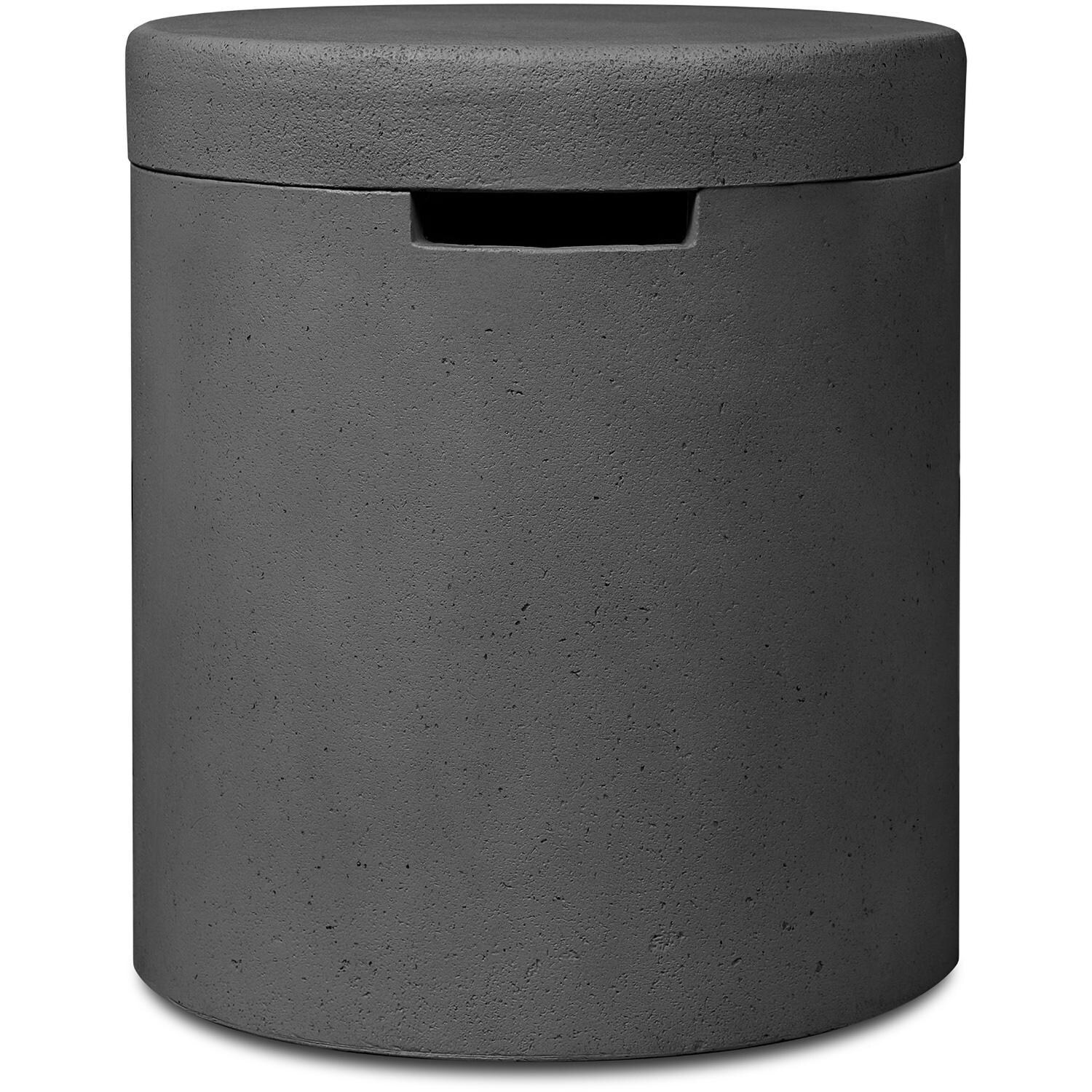 BBQGuys Signature 3719-CBNC Grand Lake Propane Tank Cover in Carbon - Handle View - White Background thumbnail
