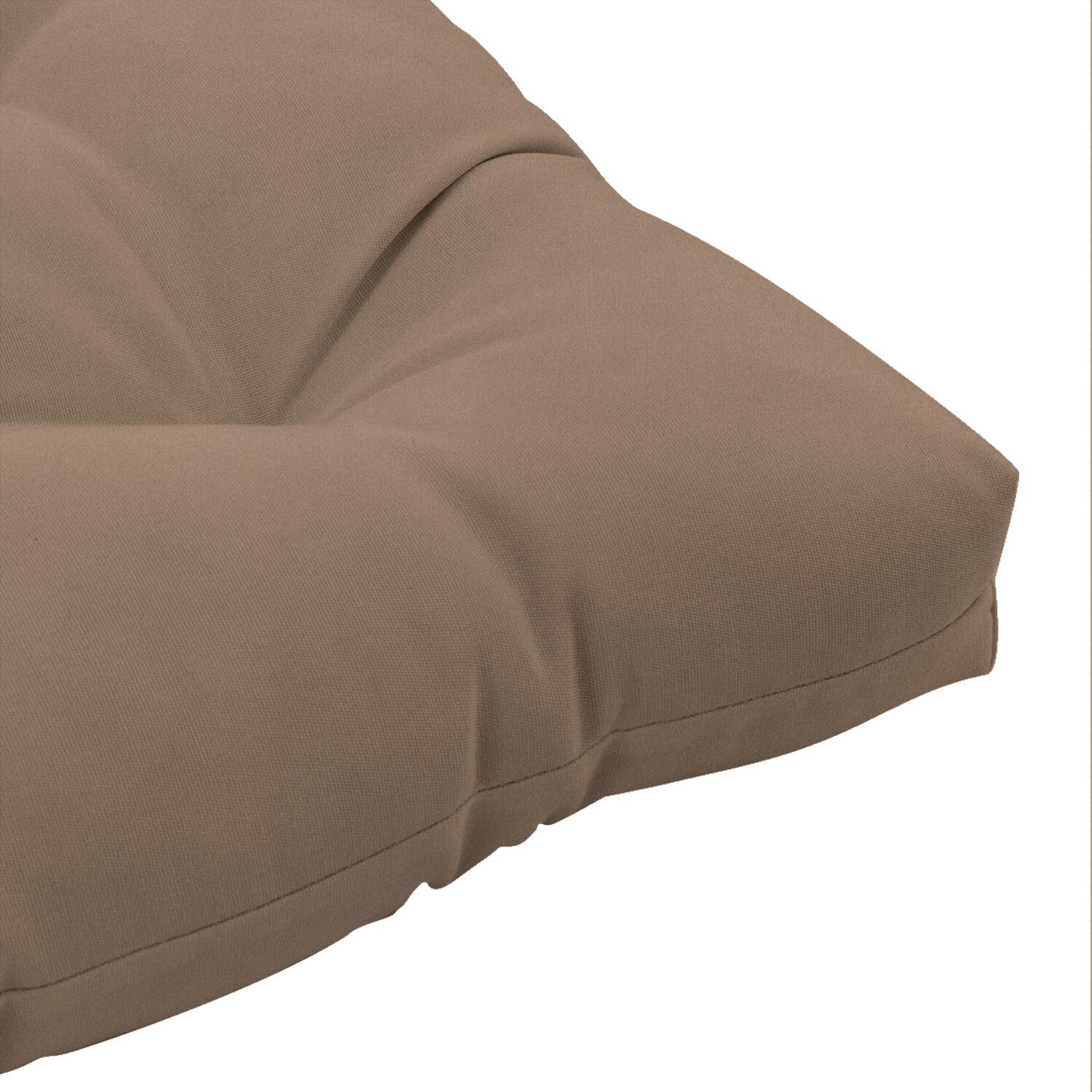Sunbrella Canvas Cocoa Extra Large Outdoor Replacement Seat Cushion By UltimatePatio.com - Corner Detail thumbnail