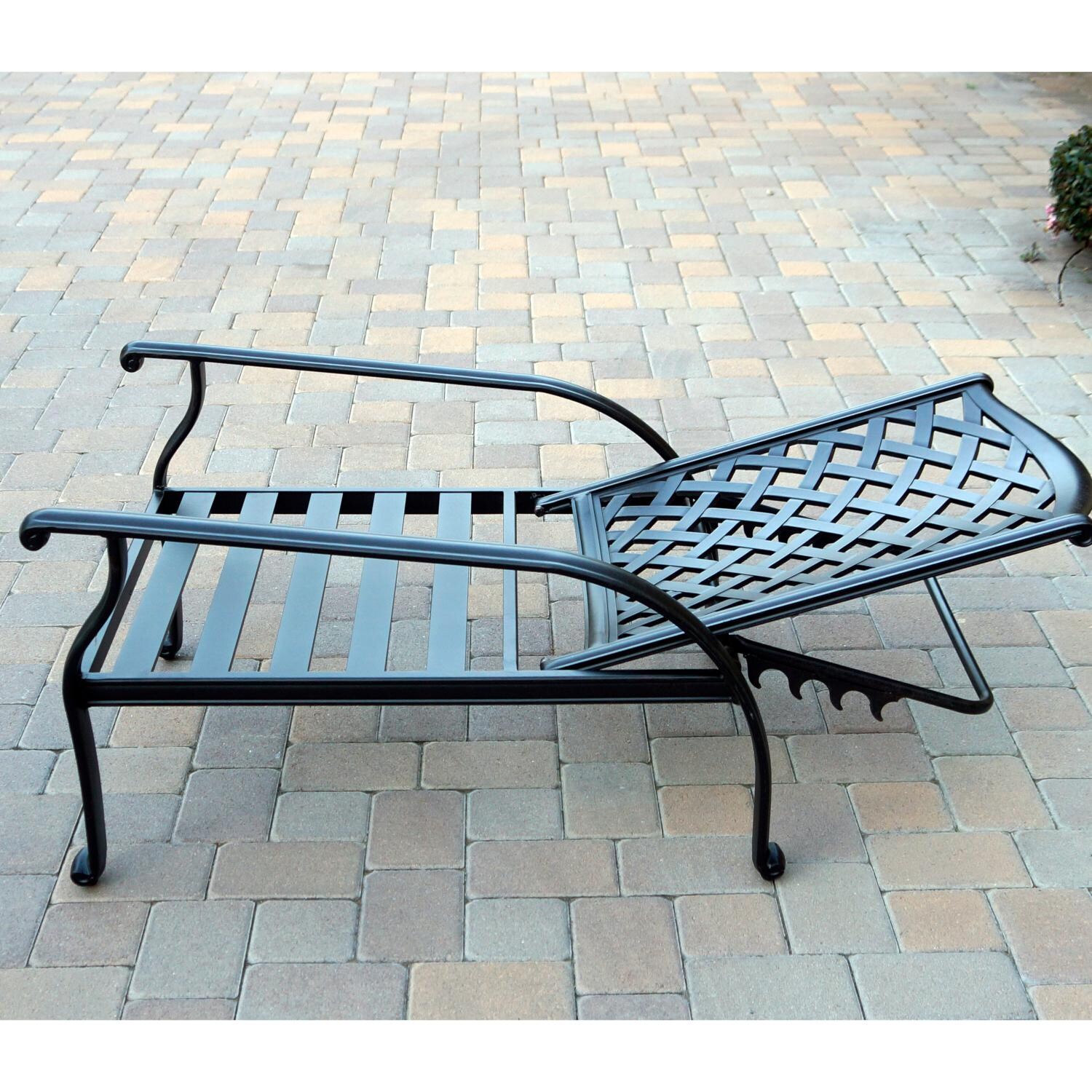 Darlee DL606-5PC-26RP Nassau 5 Piece Cast Aluminum Patio Conversation Set W/ Sesame Cushions - Adjustable Club Chair Reclined thumbnail