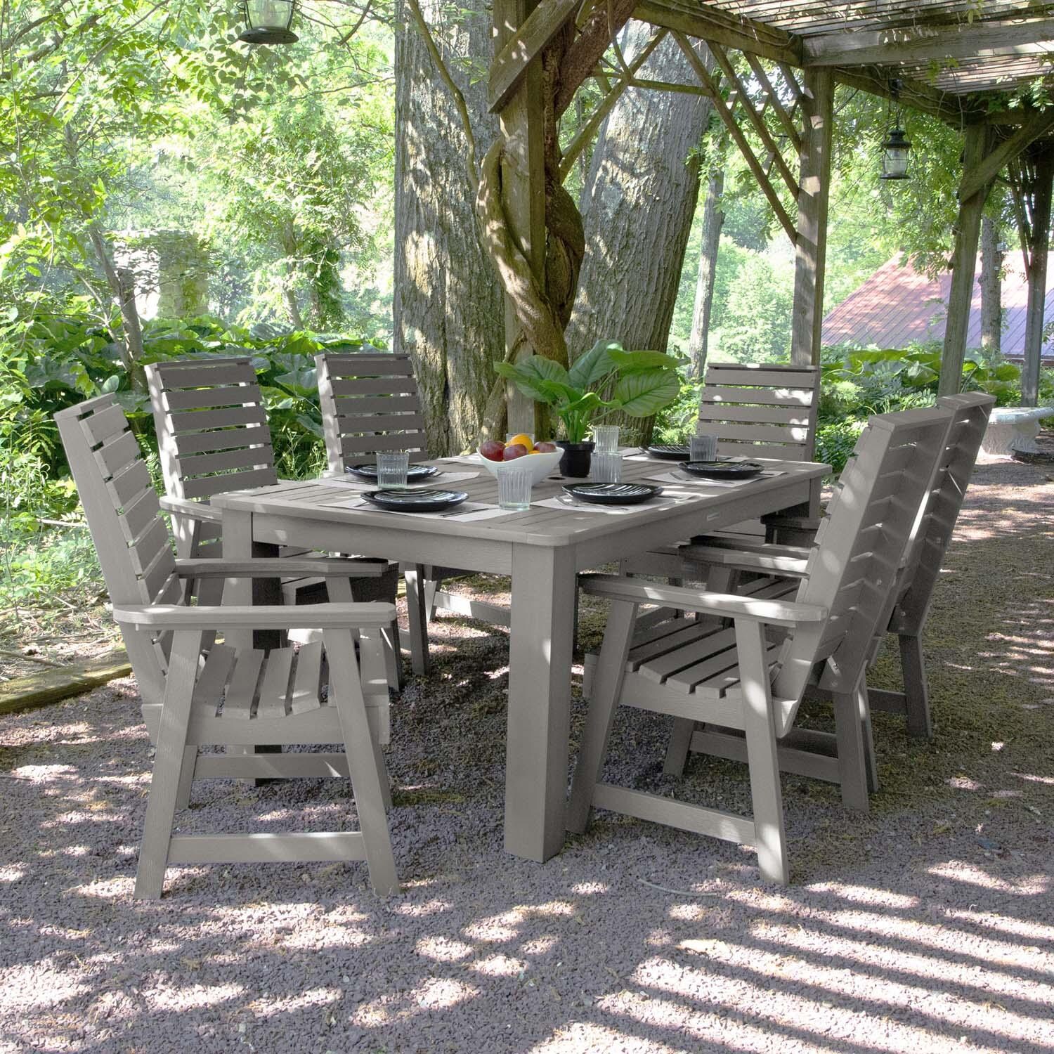Elm Pointe 7 Pc Rectangular Dining Set in Harbor Gray By Lakeview Outdoor Designs - Lifestyle thumbnail