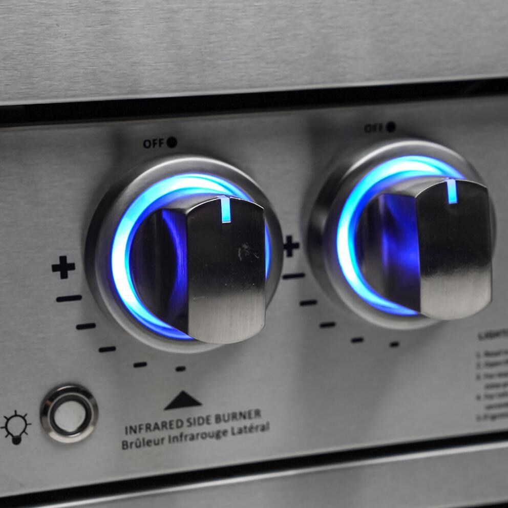 Mont Alpi - MAi400-D45FC - Deluxe 45 Degree Grill Island - Stainless Steel - Knob Lights - Detail thumbnail