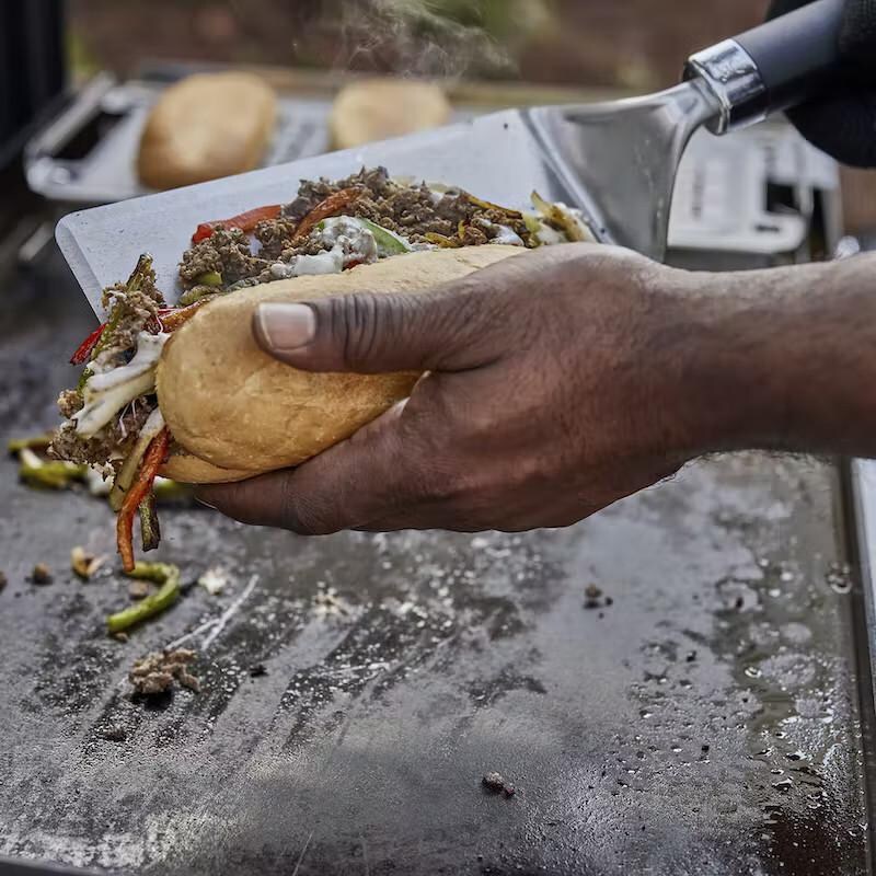 Weber 6779 Stainless Steel Griddle Spatula - Angled thumbnail