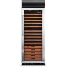 Viking Professional 30-Inch 150 Bottle Left Hinge Triple Zone Wine Cellar - Stainless Steel - VCWB301LSS image