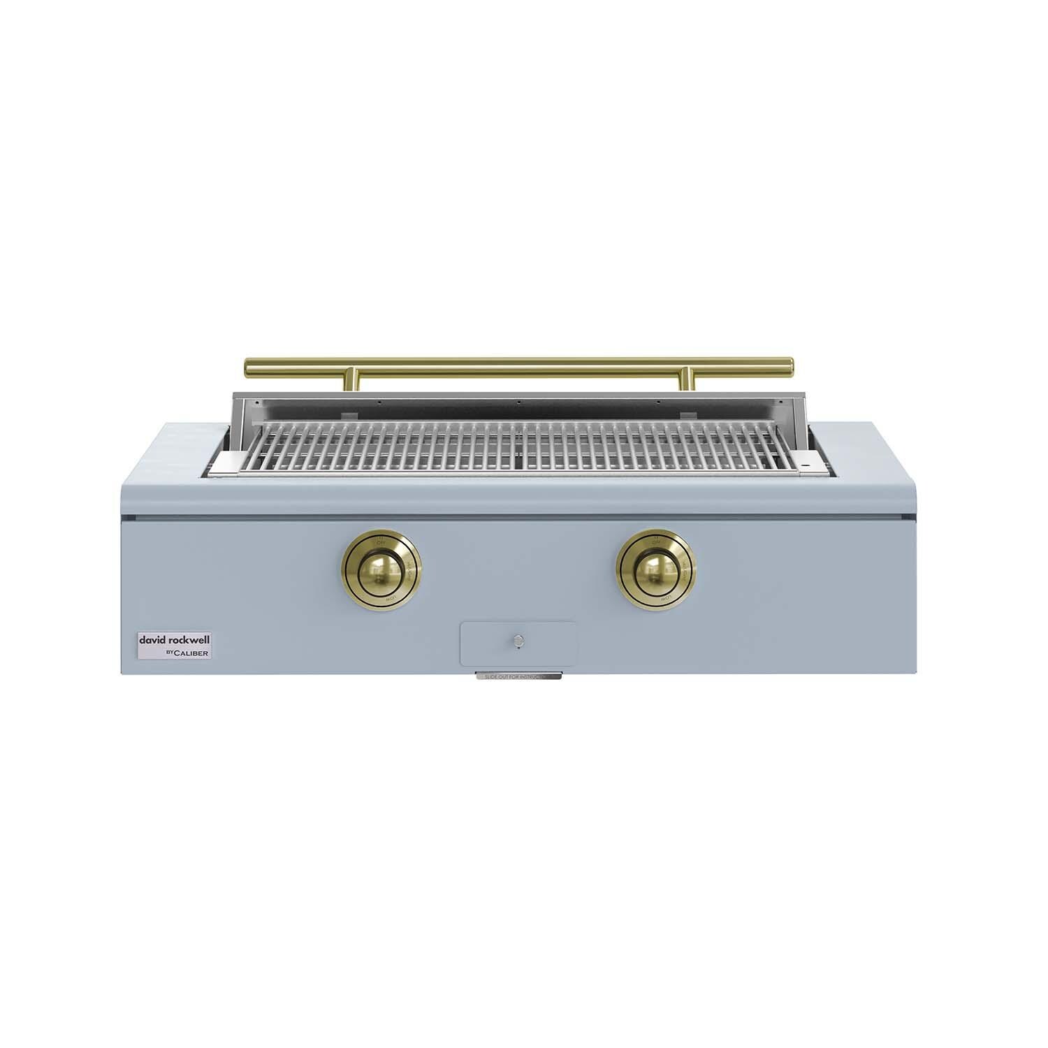 Caliber CRG-42BN00-A-152-H01 42-in Natural Gas Built-In Rockwell Grill - Bluestone w/ Brass Hardware - White Background thumbnail