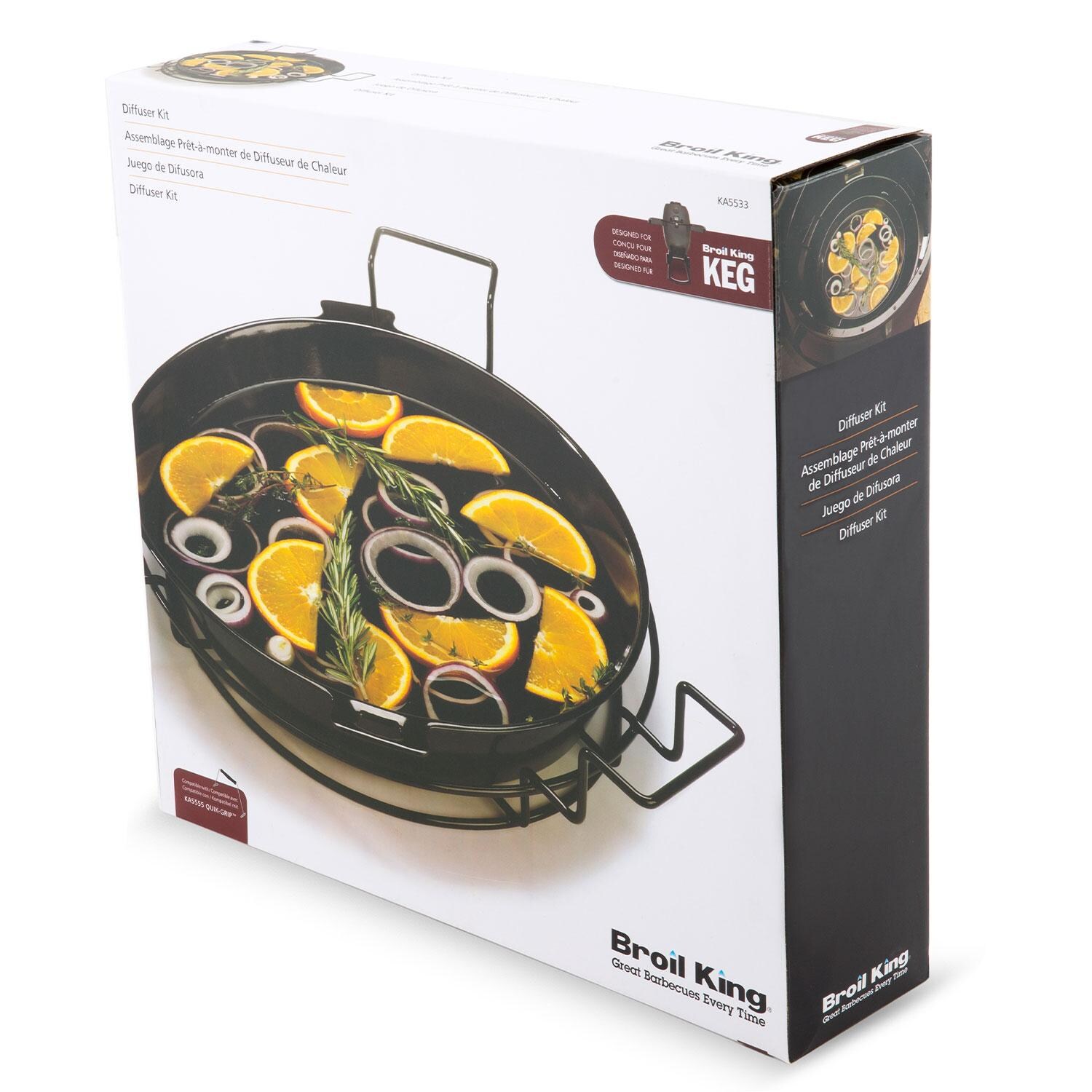 Broil King KA5533 Keg Porcelain Coated Diffuser Kit - Packaging Box - White Background thumbnail