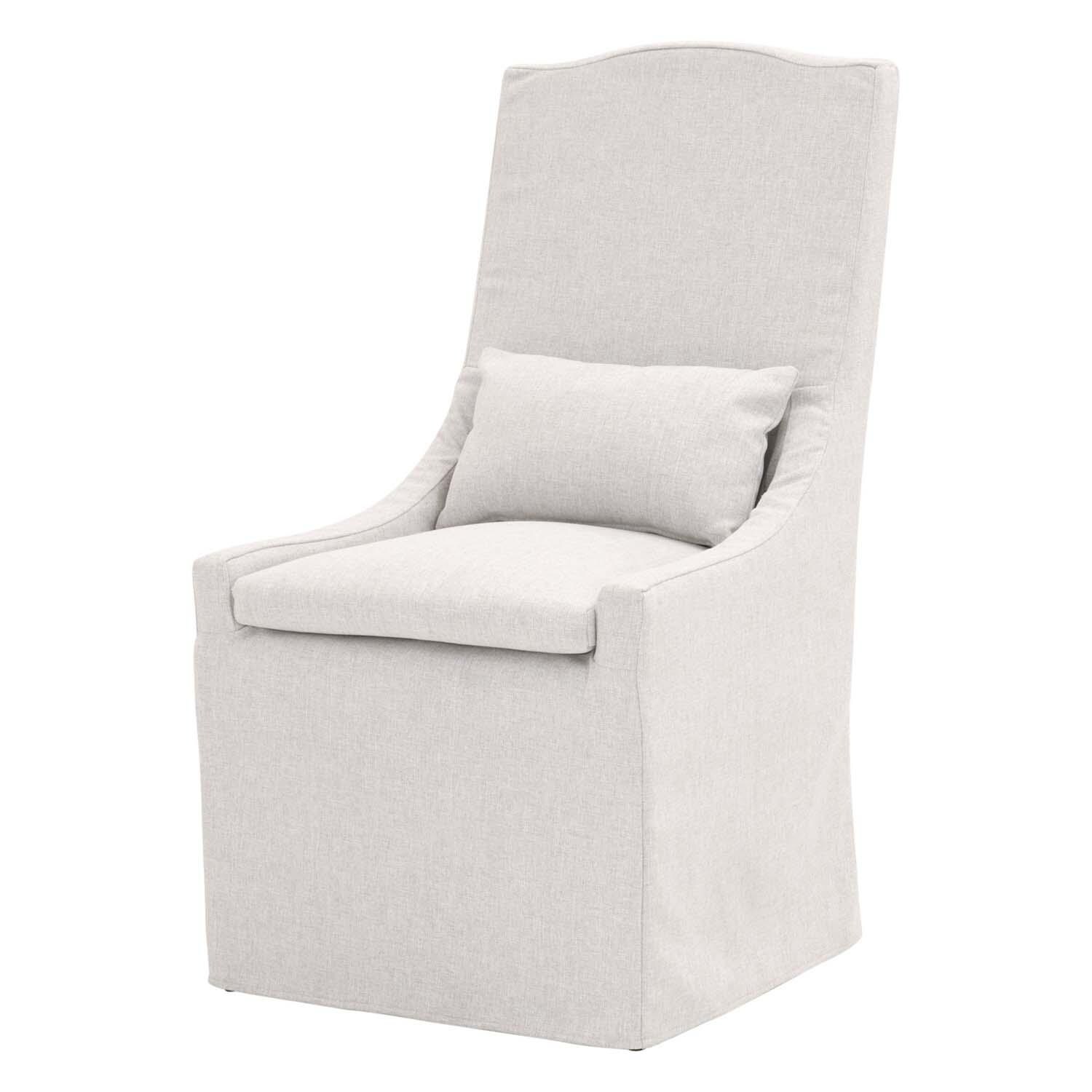 Lakeview Teak Dining Side Chair in Light Gray - Angled View thumbnail
