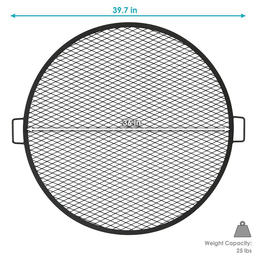 Ultimate Patio 36-Inch X-Marks Fire Pit Grill Grate - Dimensions thumbnail