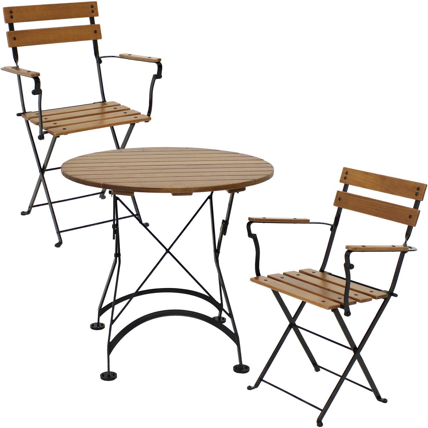 Ultimate Patio Basic European 3-Piece Chestnut Bistro Set thumbnail