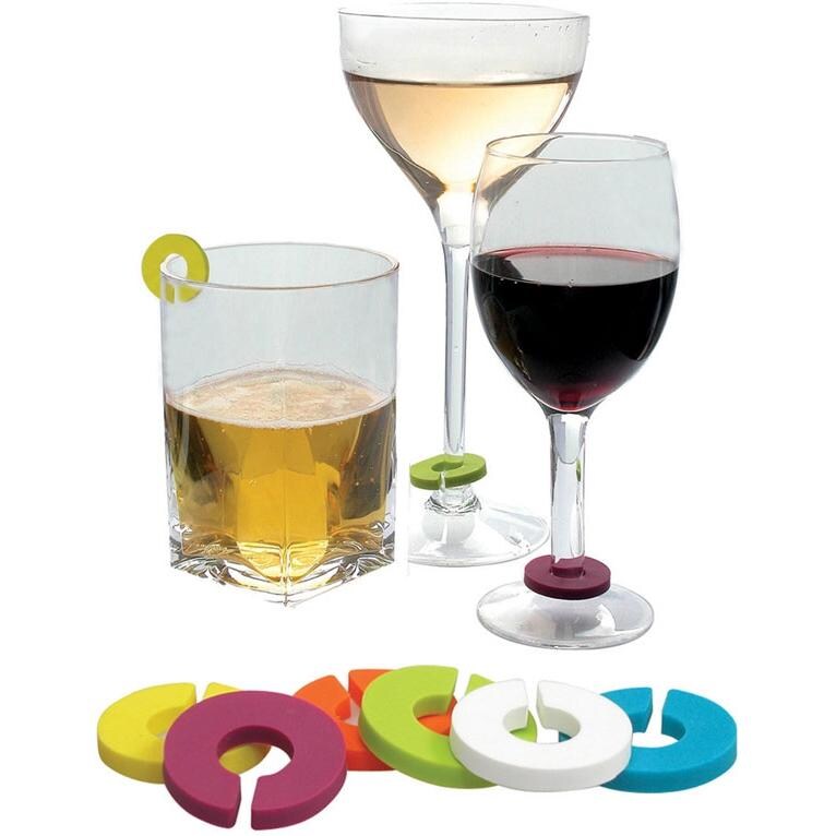 Vinotemp EP-CHARMS1 Epicureanist Multicolor Wine Glass Charms