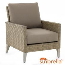 Lafitte Wicker Patio Club Chair W/ Sunbrella Canvas Taupe Cushion By Lakeview Outdoor Designs image