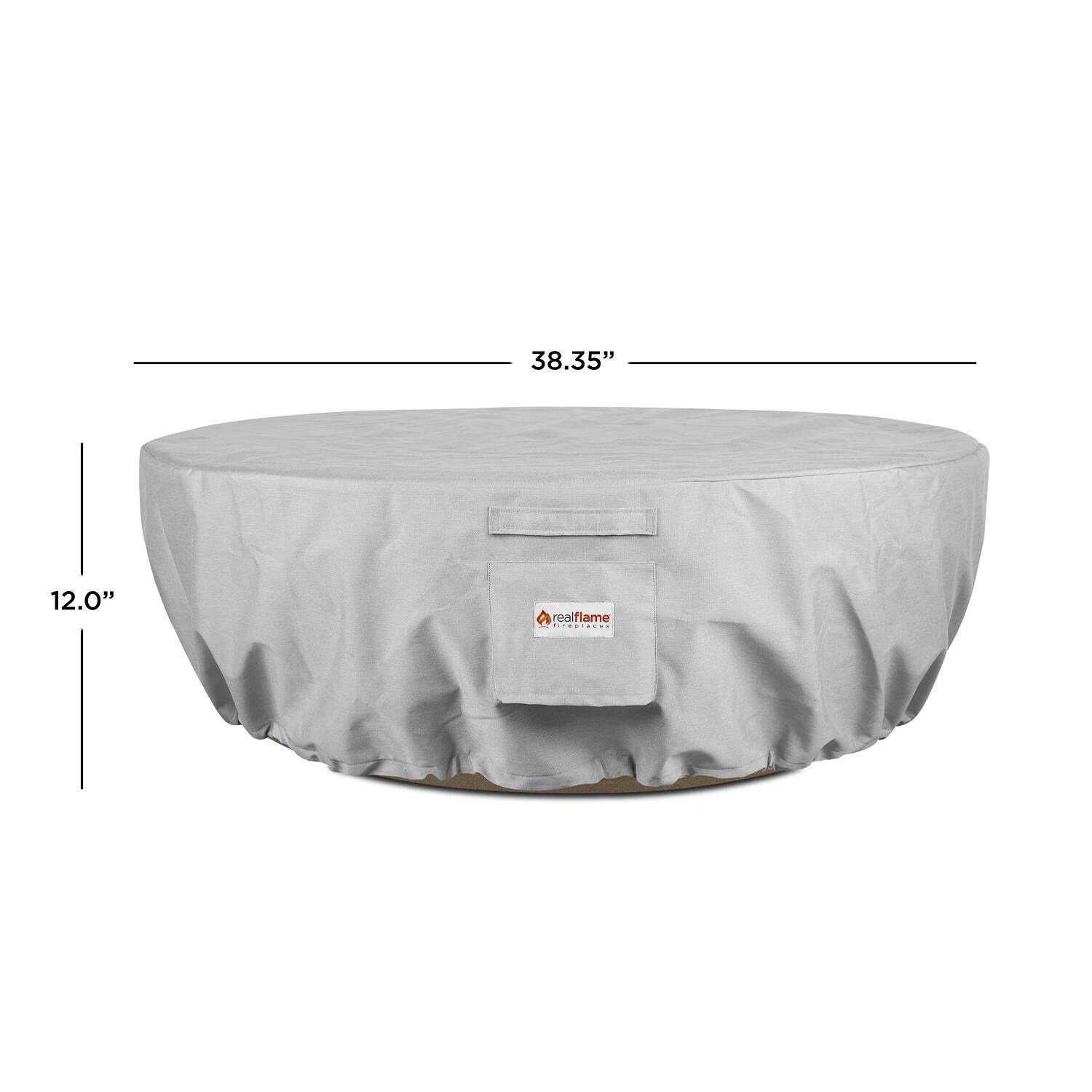 Lakeview Outdoor Designs SC-A539 Creekwood Fire Bowl Protective Cover - Light Gray - Dimensions thumbnail