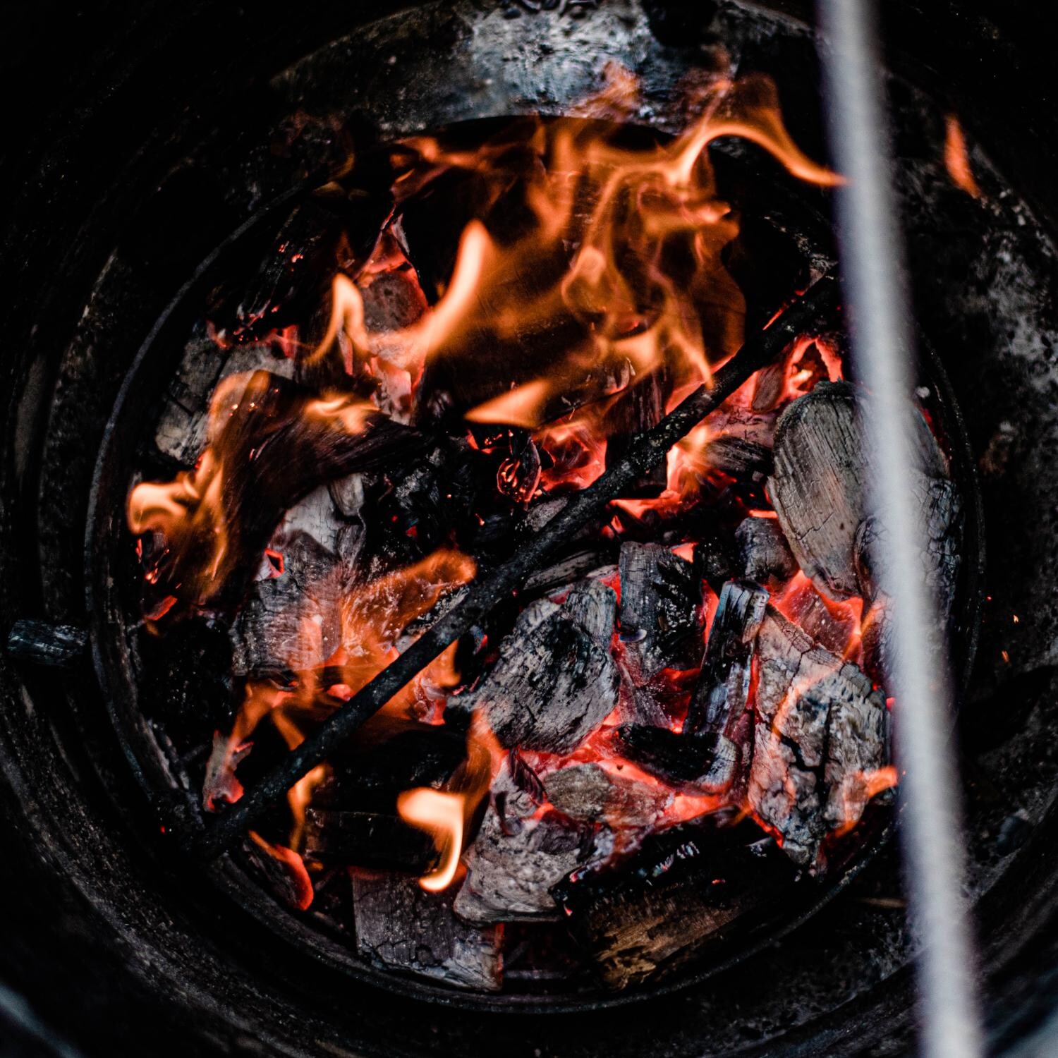 Western 78054 Mesquite BBQ Cooking Chunks (1/3 Cu. Ft.) - In Use thumbnail