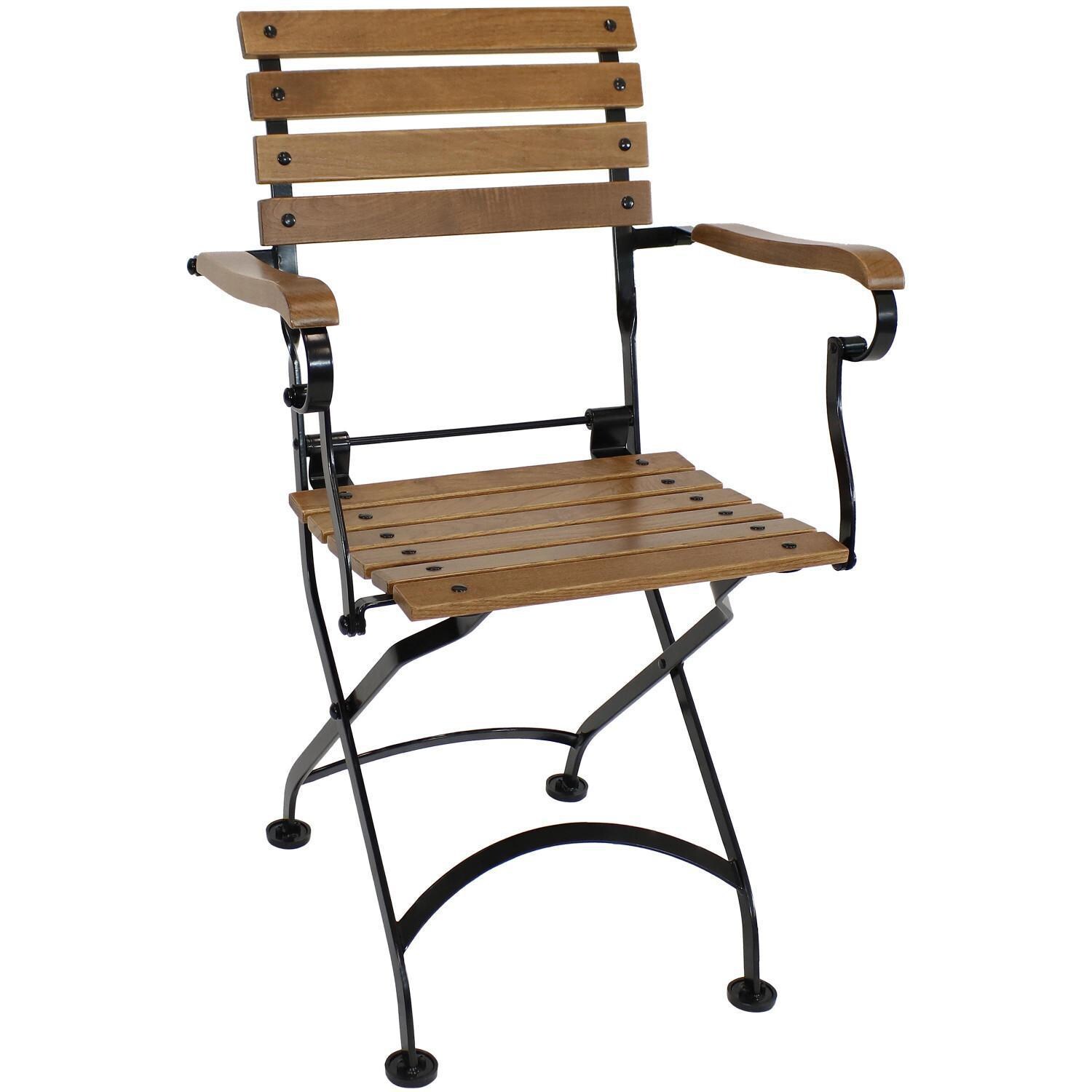 Ultimate Patio Essential European 3-Piece Chestnut Folding Bistro Set - Chair thumbnail