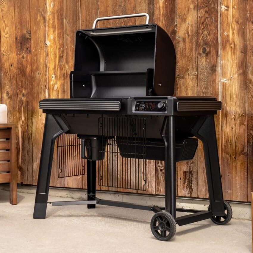 Traeger TFB86MLH Woodridge Pellet Grill - Angled - Lifestyle thumbnail