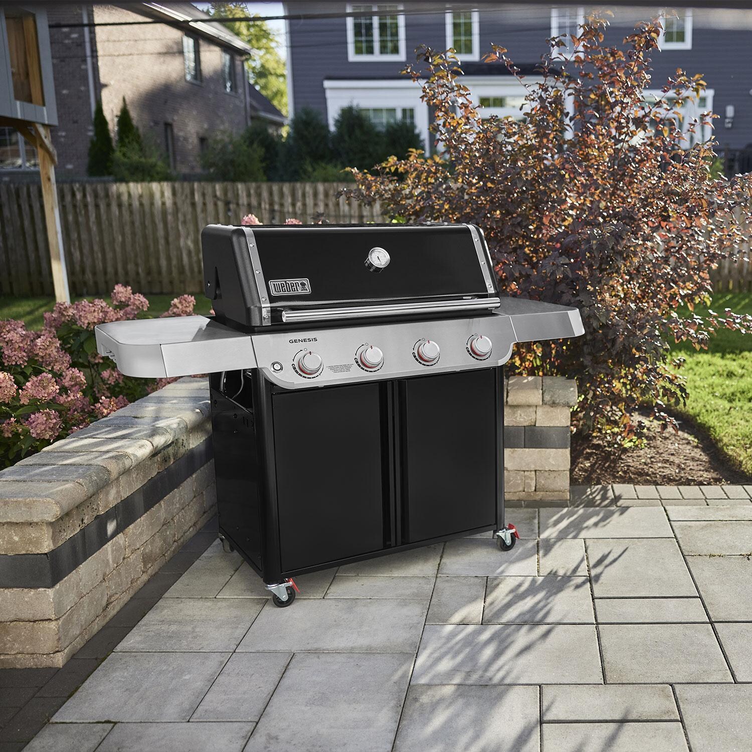Weber 1500368 GENESIS E-415 Natural Gas Grill in Black - Display - Lifestyle