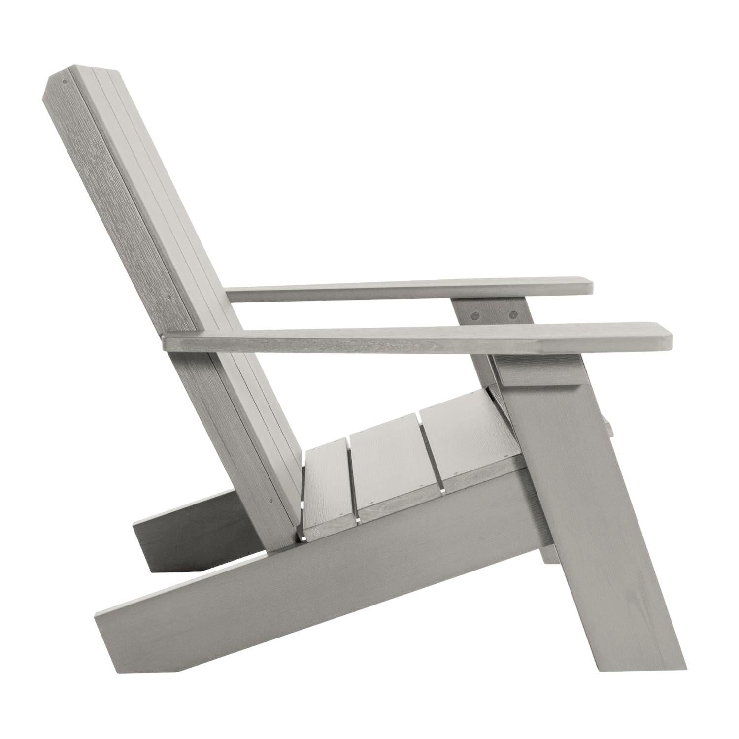 Lakeview Classical Cove Modern Adirondack Chair - Harbor Gray - Side thumbnail