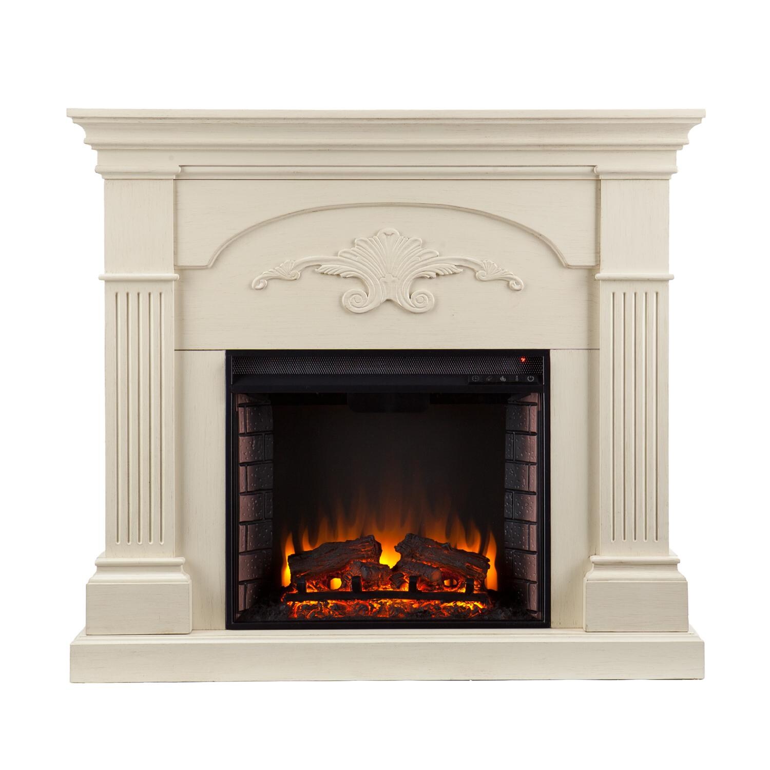 Southern Enterprises Sicilian Harvest 44 3/4-Inch Electric Fireplace - Ivory - Front View thumbnail