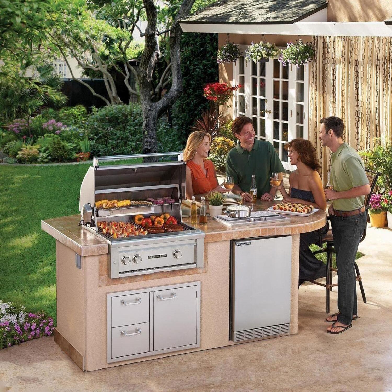 Lynx L501PSR-NG Sedona 30 Inch Built-In Natural Gas Grill w/ Rotisserie, One ProSear, & One SS Tube Burner - Outdoor Grilling - Lifestyle thumbnail
