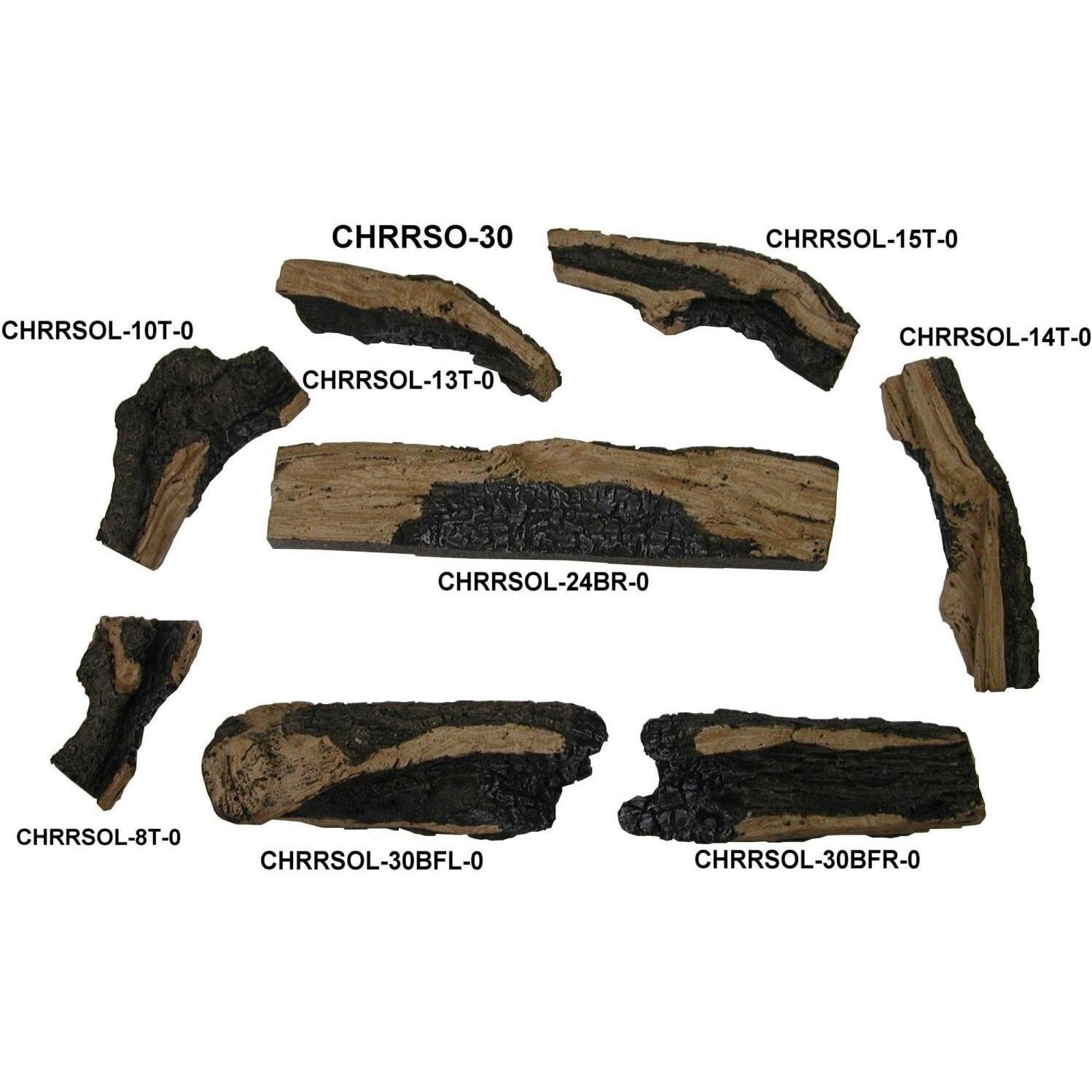 Peterson Real Fyre Charred Rugged Split Oak Log Breakdown thumbnail