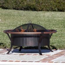 Fire Sense Copper Rail 27-Inch Wood-Burning Fire Pit - Antique Bronze - 60859 image