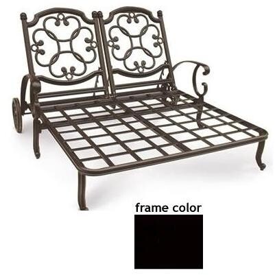 Meadow Decor Athena Cast Aluminum Double Chaise Lounge Black Meadow Decor Athena Cast Aluminum Double Chaise Lounge Black Finish Ultimate Patio