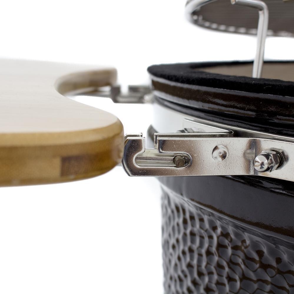 Coyote C1CHCS-FS Asado Freestanding Ceramic Grill - Side Shelf Bracket Detail View thumbnail