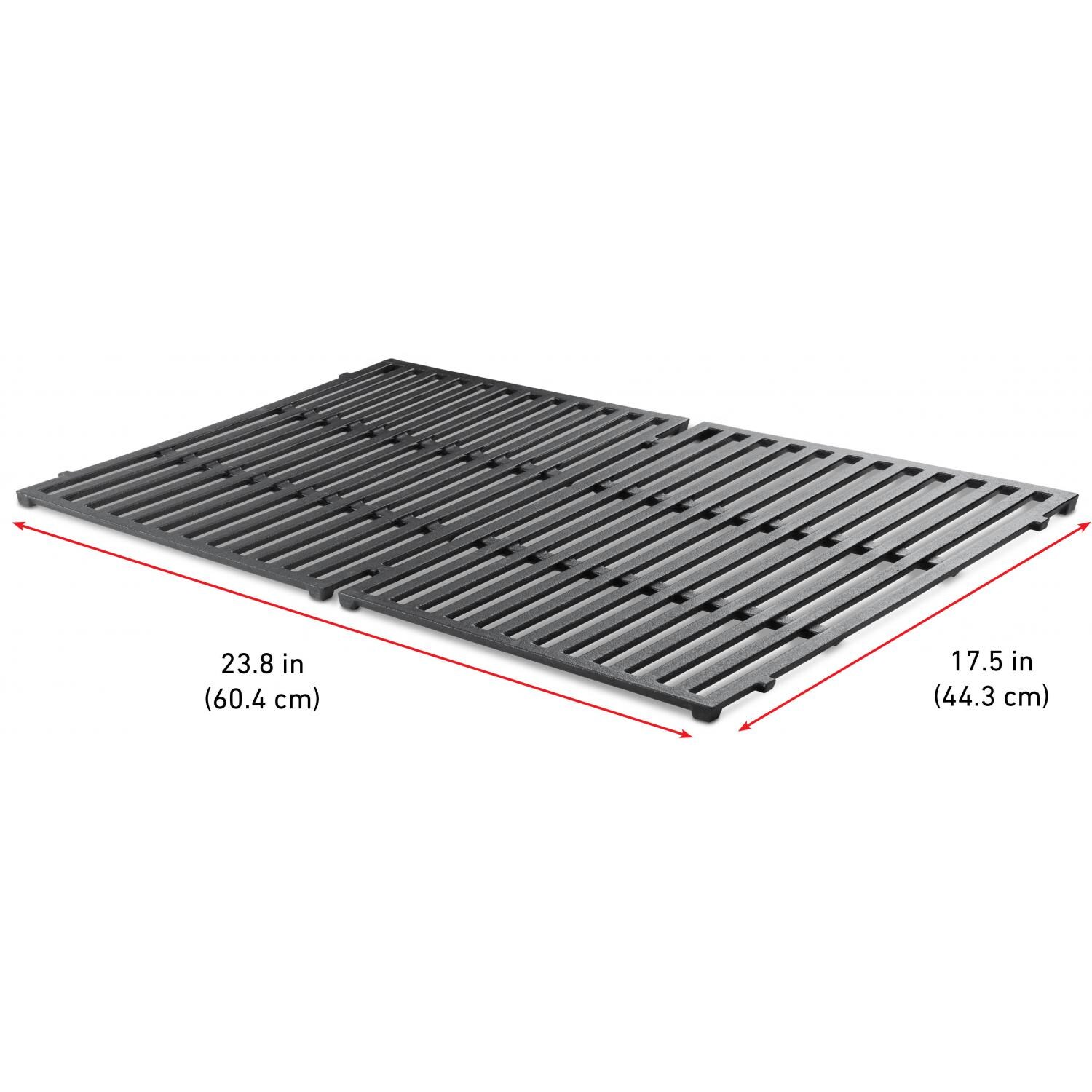 Weber 7638 Porcelain-Enameled Cooking Grates For Genesis B & Spirit 300 Series Gas Grills - Measurements thumbnail