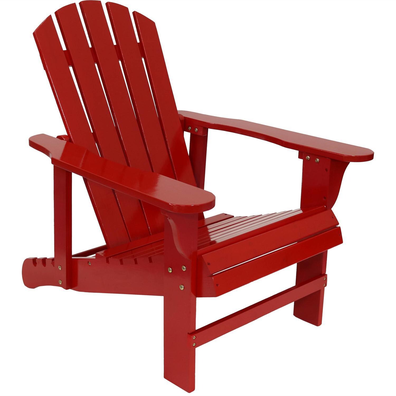 Ultimate Patio Wooden Adirondack Chair W/ Adjustable Backrest - Full View thumbnail