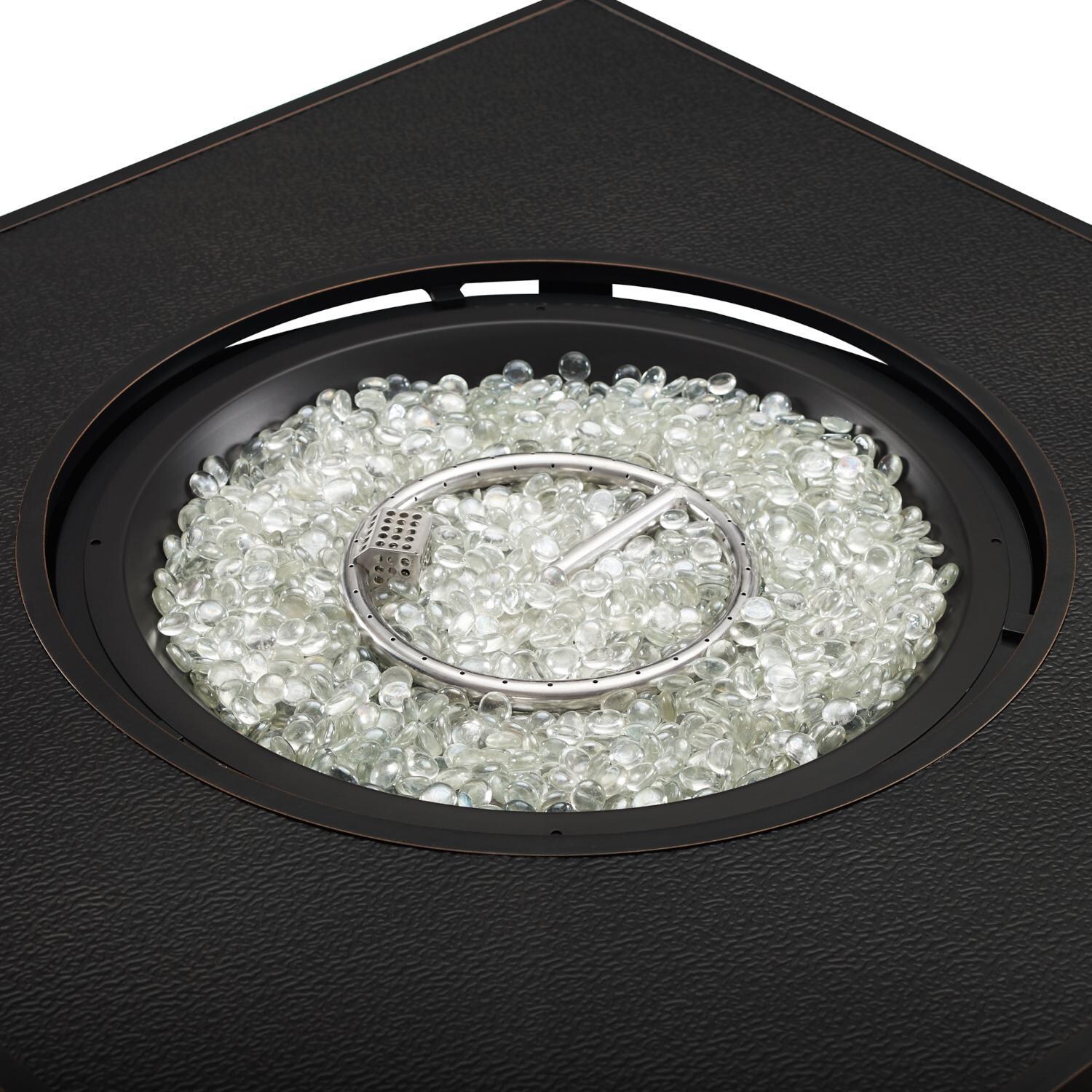 Ultimate Patio 63225 Magnolia Way 42-Inch Square Aluminum Propane Gas Fire Pit - Burner thumbnail