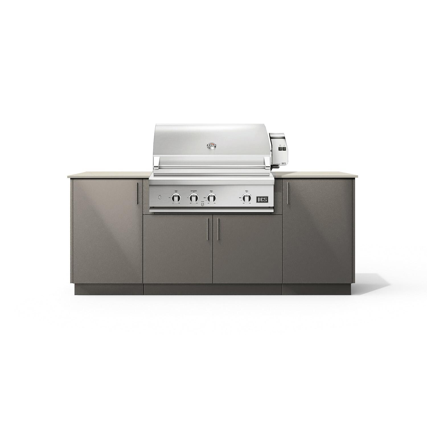 Urban Bonfire Sierra 36 Outdoor Kitchen w/ DCS Natural Gas Grill, Danae Dekton Countertop & Clay Finish - B-Sierra-36-DCS-Danae-Clay