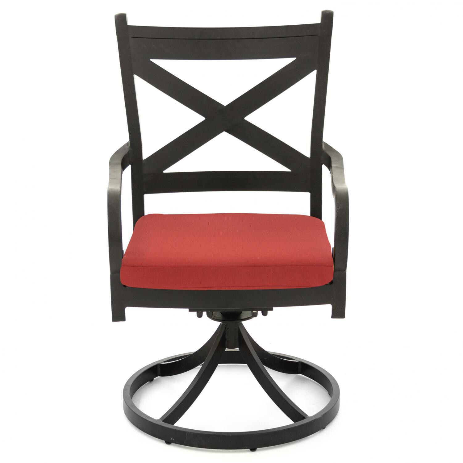 Avondale 2 Piece Aluminum Patio Swivel Rocker Dining Chair Set By Lakeview Outdoor Designs