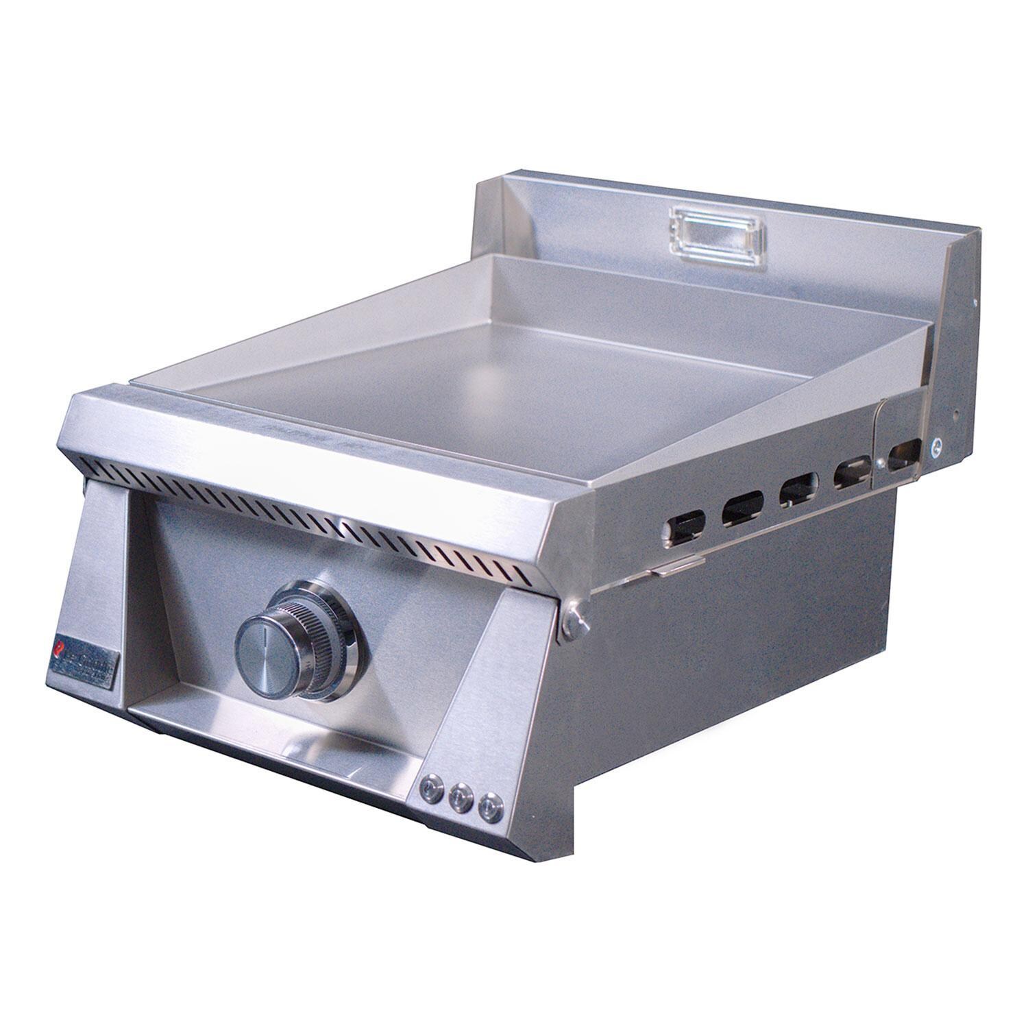 Le Griddle Pro Series 40 16-in Built-In Propane Flat Top Grill w/ 3mm Plate & Lid - Off Side View - White Background thumbnail