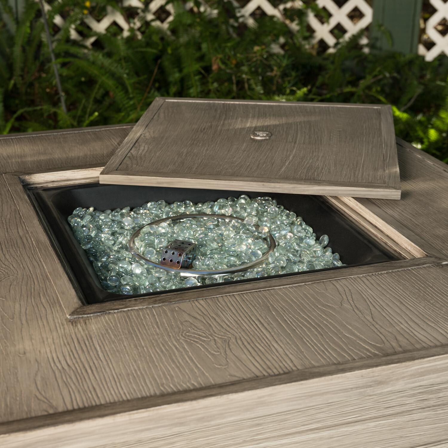 Ultimate Patio SC62741 Saddlebunch 40-Inch Square Aluminum Propane Fire Pit Table - Burner thumbnail