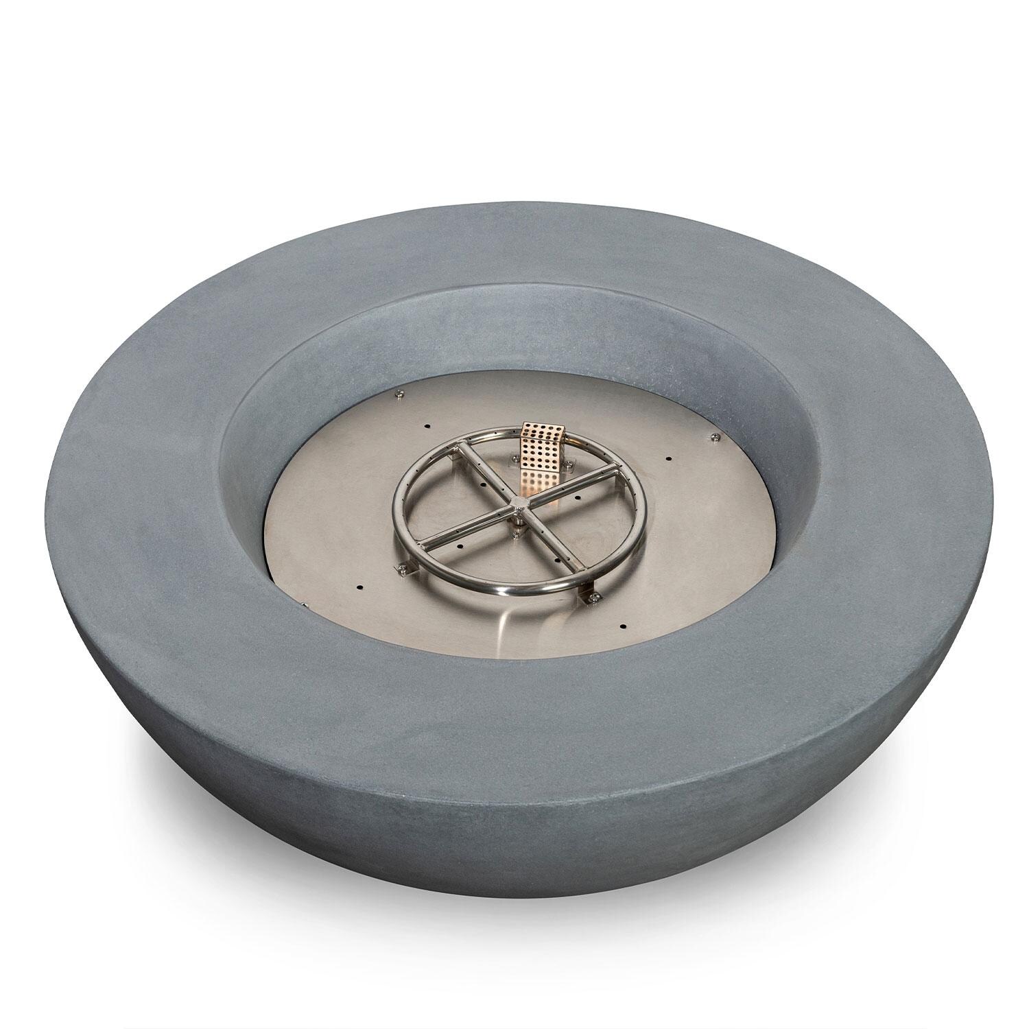 Glenwood 42-in Round Concrete Natural Gas Fire Pit w/ Push Button Ignition in Natural Gray by Lakeview Outdoor Designs - Burner - Detail thumbnail