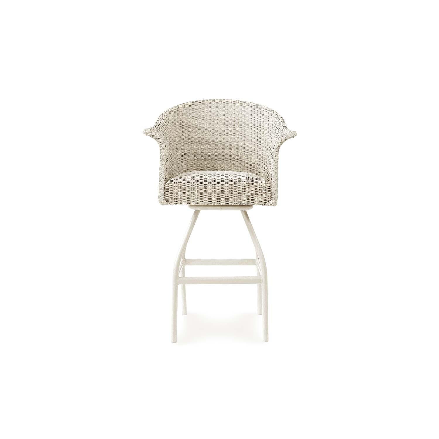 Timeless View Wicker Swivel Bar Stool in Ivory by Lakeview Outdoor Designs