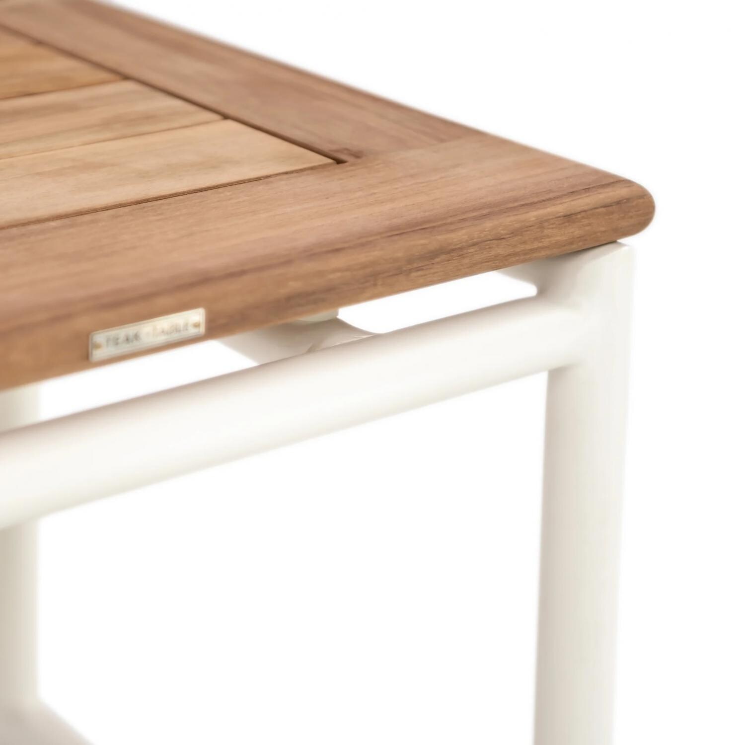 Teak + Table Barbados 18 Inch Square Side Table in Pearl - Detail thumbnail