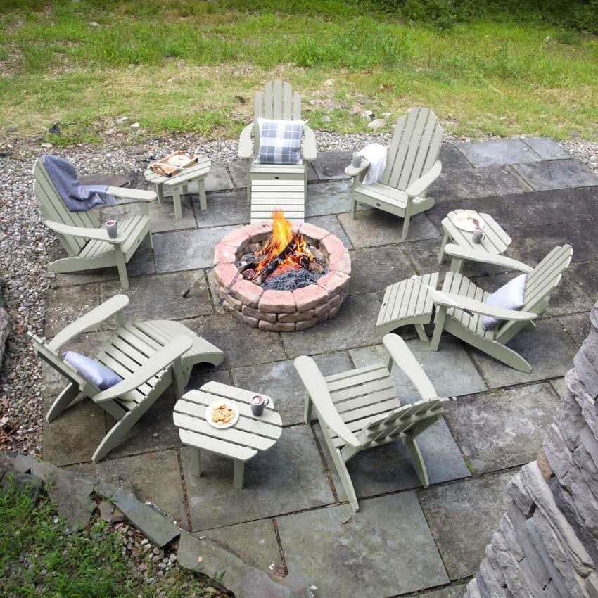 Paradise Key 12 Pc Set Recycled Plastic Seating Set in Eucalyptus By Lakeview Outdoor Designs - Lifestyle thumbnail