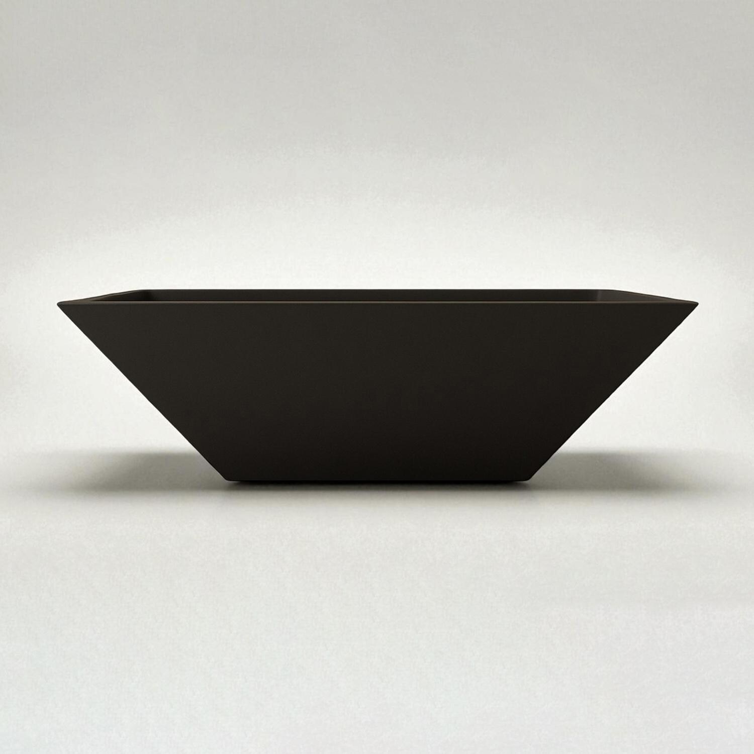 Warming Trends 105404 Ember 24-in Square Concrete Universal LP/NG Fire Pit in Black - Fire Pit - White Background thumbnail