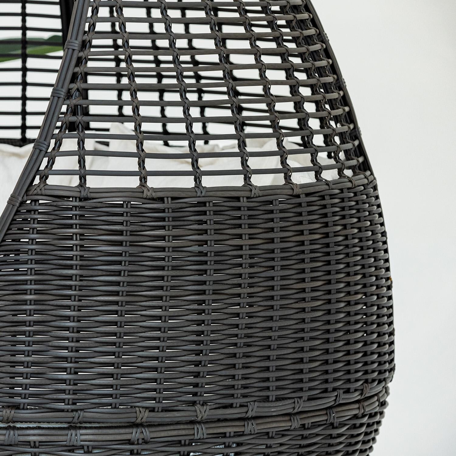 Cabo Resin Wicker Daybed in Kahlua/Soothe Pearl by Sunset West - Angle - Detail thumbnail