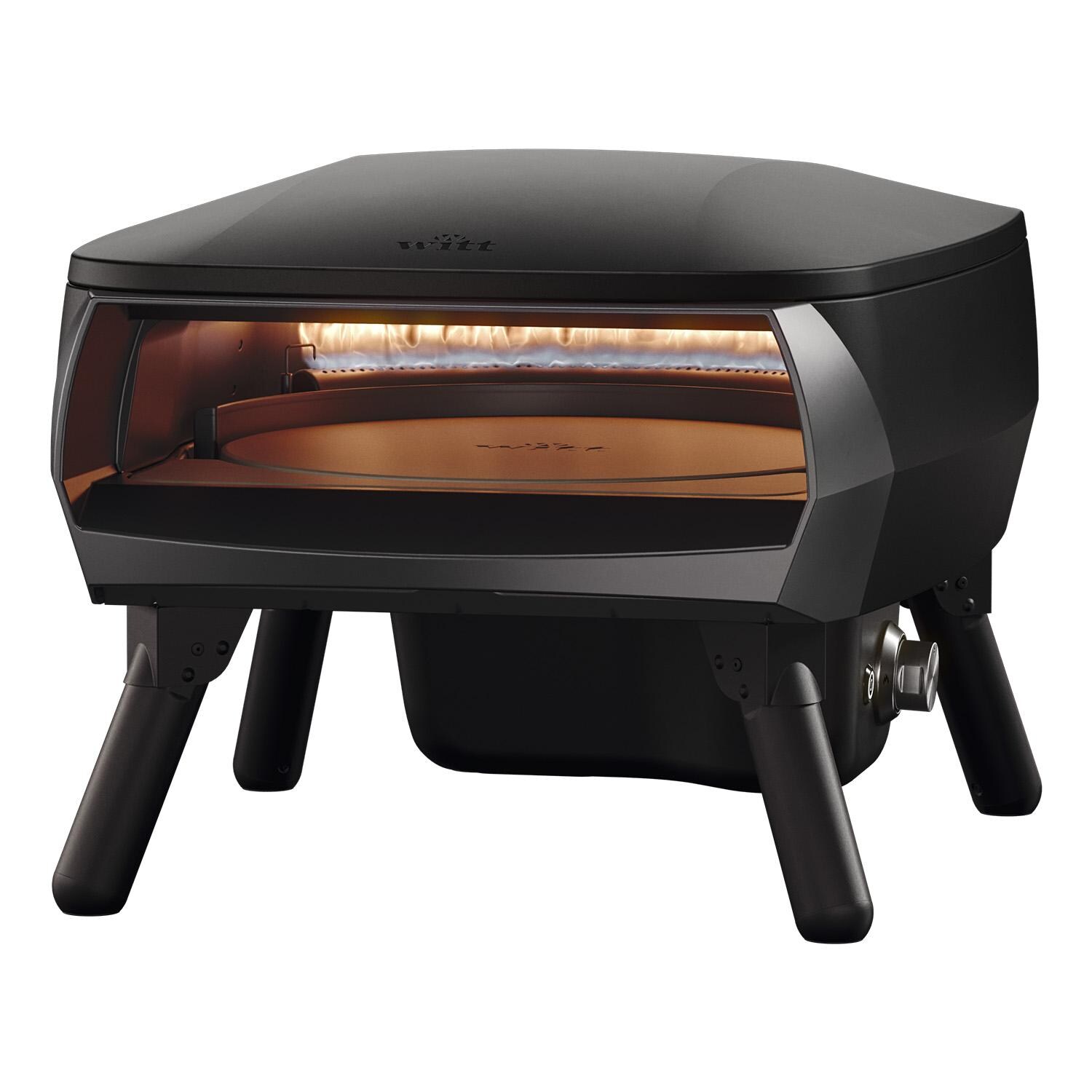 Witt 80650188 Piccolo Rotante Propane Pizza Oven - Matte Black - White Background thumbnail