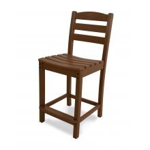 La Casa Cafe Teak Recycled Plastic Wood Patio Counter Height Bar Stool By POLYWOOD